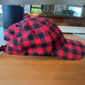 Cute red and black plaid hat